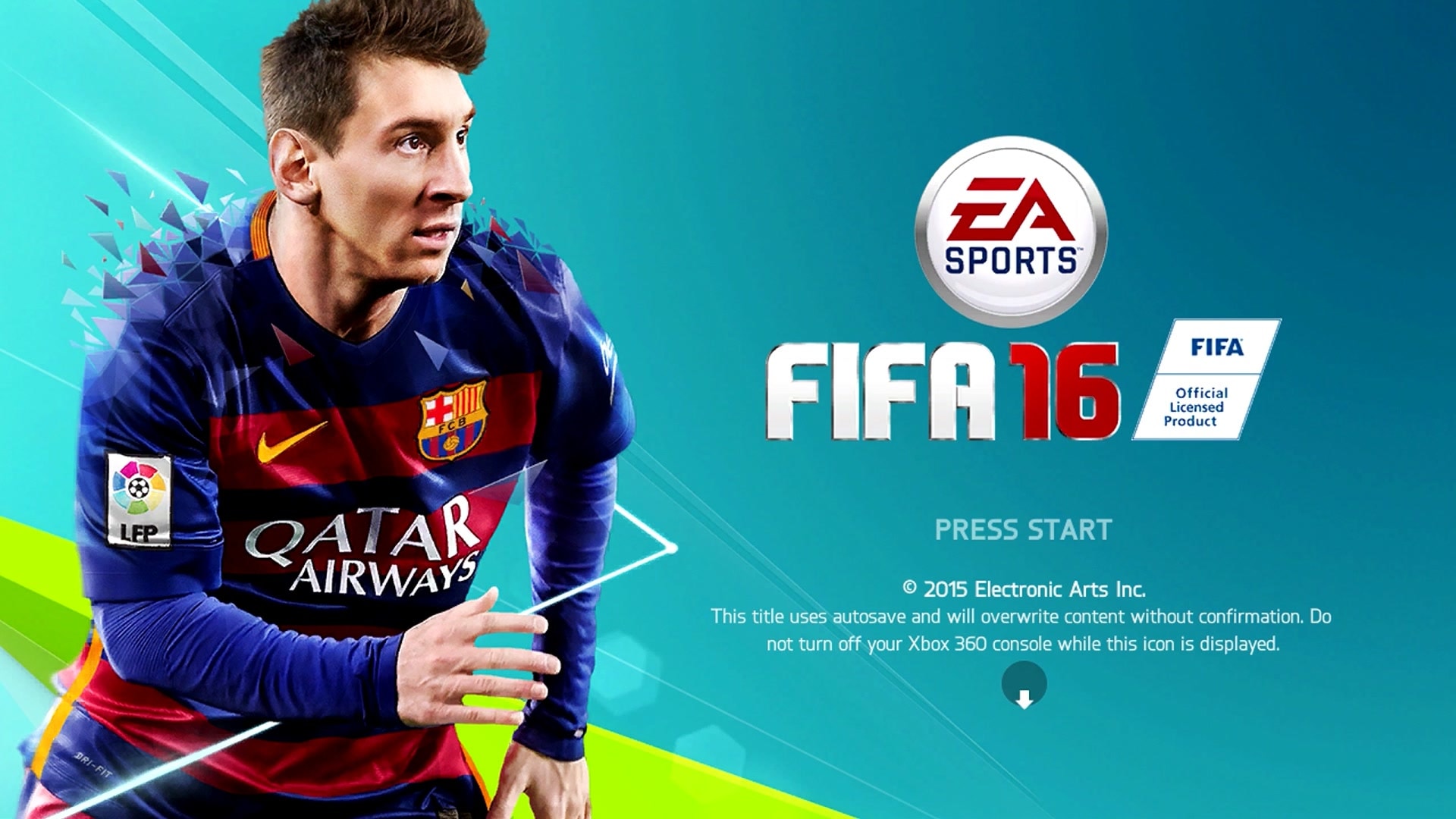 FIFA 16 [Deluxe Edition] title screen for Xbox 360